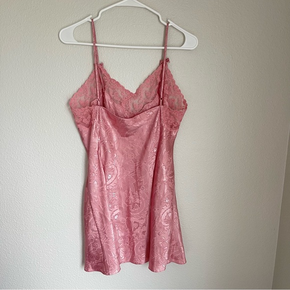 Vintage Gold Label Victoria's Secret Barbiecore Lace Babydoll Slip Dress Size M - Picture 4 of 13